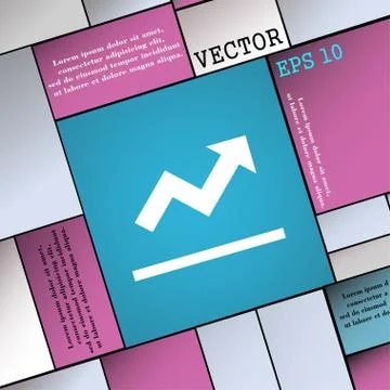 Graph chart, Diagram  icon sign. Modern flat style for your design. Vector Stock Illustration