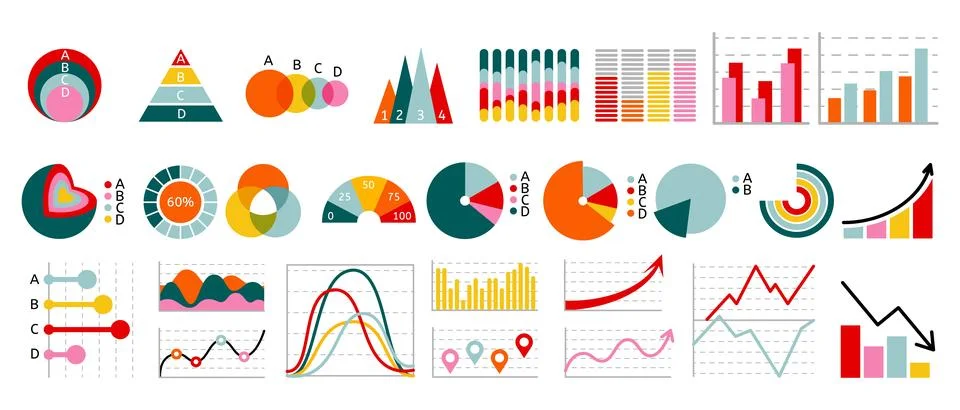 Graph chart. Growth graphic, arrow statistic, stock economy, financial diagram Illustrazione stock