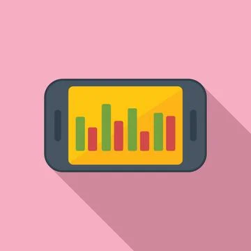 Graph chart icon flat vector. Business people Stock Illustration