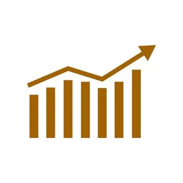 Graph chart icon flat vector illustration. Illustrazione stock