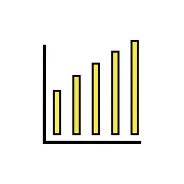 Graph chart icon flat vector illustration. Illustrazione stock