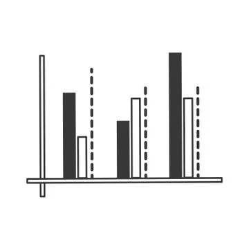 Graph chart icon Stock Illustration