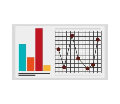 Graph chart icon Stock Illustration