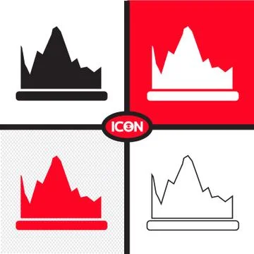 Graph chart icon Stock Illustration