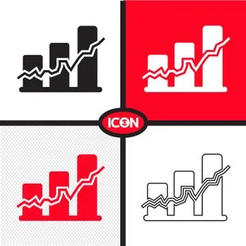 Graph chart icon Stock Illustration