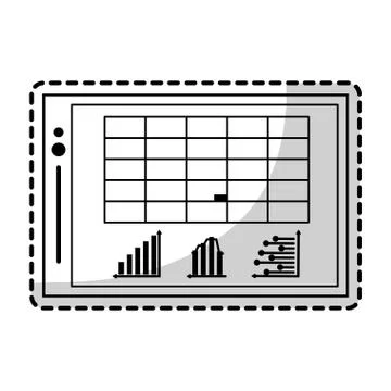 Graph chart icon image 库存插图