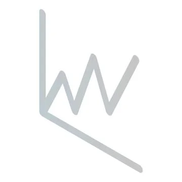 Graph chart icon, isometric style Stock Illustration