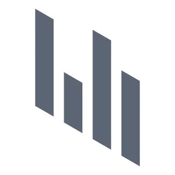 Graph chart icon, isometric style Stock Illustration