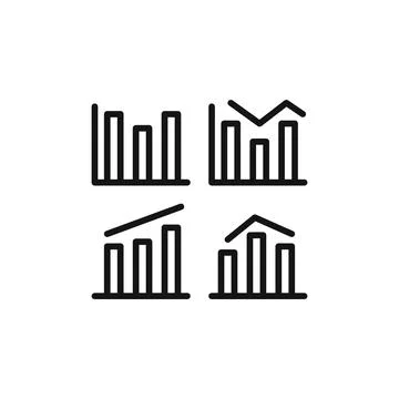 Graph chart icon logo sign vector outline イラスト素材