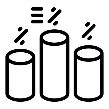 Graph chart icon outline vector. Population growth 스톡 일러스트