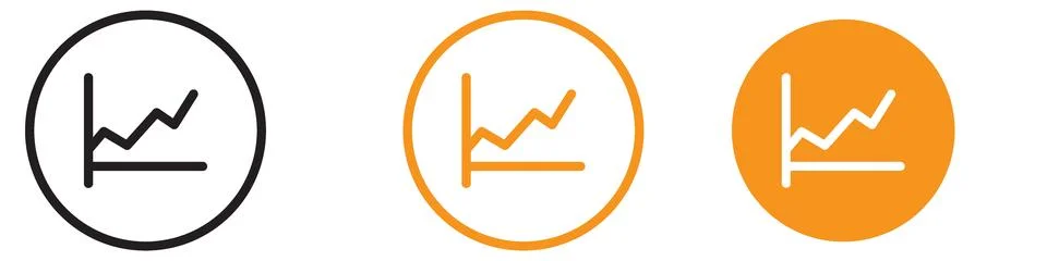 Graph Chart Icon Set Data Visualization Illustrations for Business and Stat.. Stock Illustration