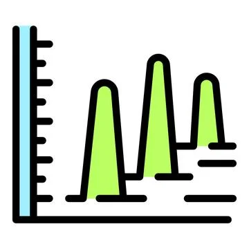 Graph chart icon vector flat Illustrazione stock