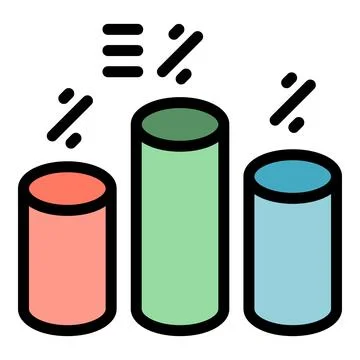 Graph chart icon vector flat イラスト素材
