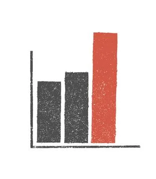 Graph chart icon vector. Growth Icon Symbol Grunge Vector Illustrazione stock