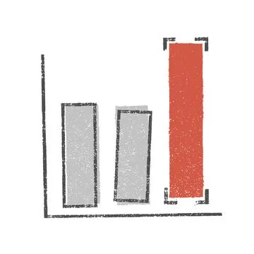 Graph chart icon vector. Growth Icon Symbol Grunge Vector Stock Illustration