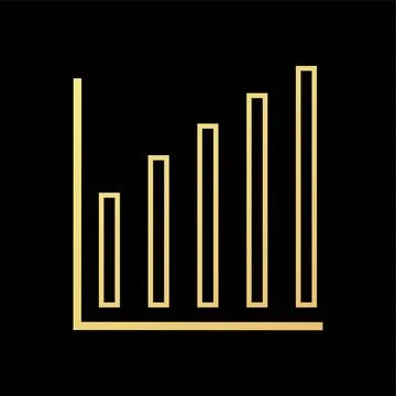 Graph chart icon vector. Growth icon symbol. Illustrazione stock