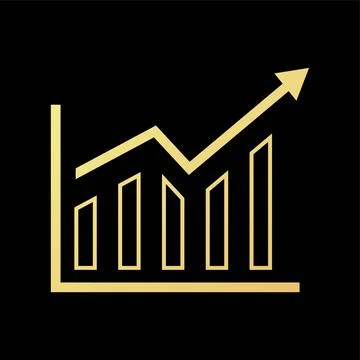 Graph chart icon vector. Growth icon symbol. Stock Illustration