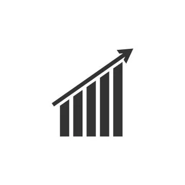 Graph, chart icon. Vector illustration, flat design. Illustrazione stock