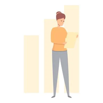 Graph chart indicator icon cartoon vector. Compare strategic イラスト素材