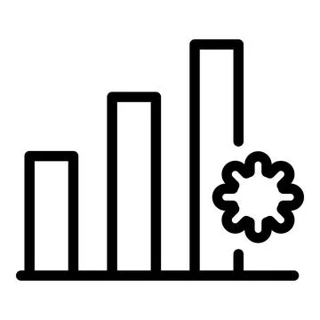 Graph chart interface icon, outline style Stockillustratie