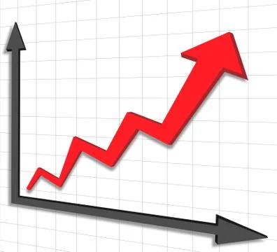 Graph Chart Red Arrow Stock Illustration