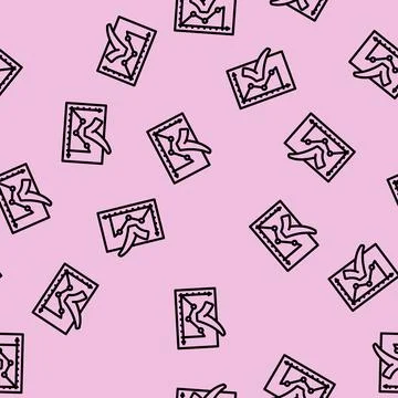 Graph check mark line vector seamless pattern Illustrazione stock