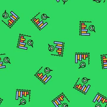 Graph check mark vector seamless pattern Stock Illustration