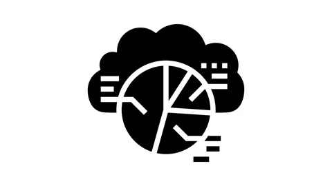 Graph cloud computing glyph icon animation Stock Footage 326145708