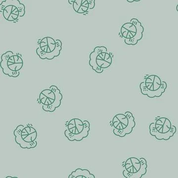 Graph cloud computing line seamless pattern Stock Illustration