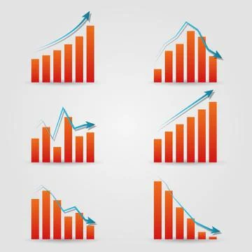 Graph collection Stock Illustration