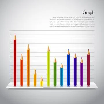 Graph colorful Stock Illustration