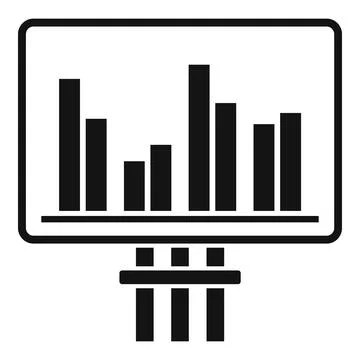 Graph comparison icon simple vector. Compare business Stock Illustration