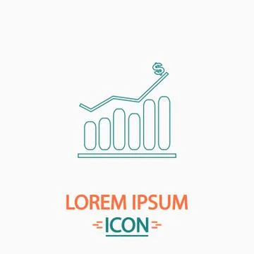 Graph computer symbol Stock Illustration
