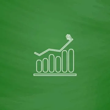 Graph computer symbol Illustrazione stock