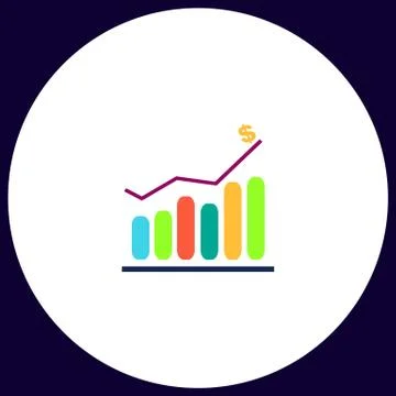 Graph computer symbol Stock Illustration