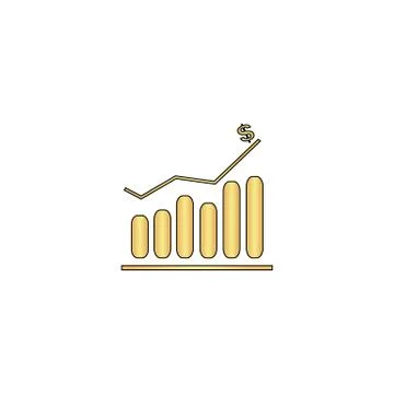 Graph computer symbol Illustrazione stock