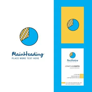 Graph Creative Logo and business card. vertical Design Vector Stock Illustration