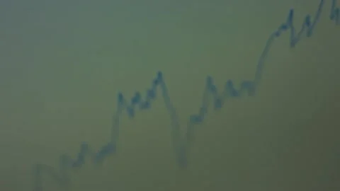 Graph of crypto currency history. Quotes of a currency at stock exchange Stock Footage 150069724