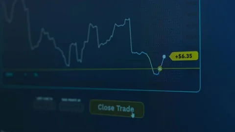 Graph of crypto currency online. Process of selling cryptocurrency, closing the Stock Footage 150063576