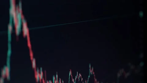 Graph of crypto currency online. Quotes of eth and btc at stock exchange. Stock Stock Footage 148463507