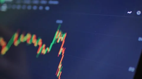 Graph of crypto currency online. Quotes of eth and btc at stock exchange. Stock Stock Footage 250879531