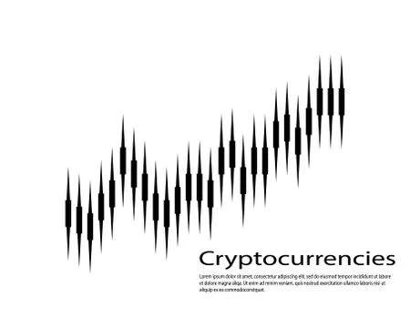 Graph of cryptocurrency. Graphics and analytics of cryptography. vector Illustrazione stock