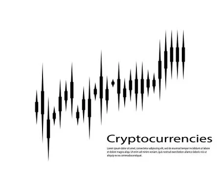 Graph of cryptocurrency. Graphics and analytics of cryptography. vector Ilustração Stock