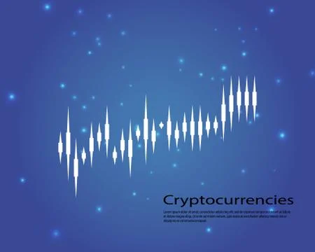 Graph of cryptocurrency. Graphics and analytics of cryptography. vector Stock Illustration