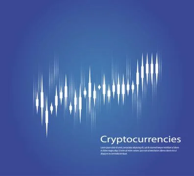 Graph of cryptocurrency. Graphics and analytics of cryptography. vector Stock Illustration