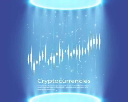 Graph of cryptocurrency. Graphics and analytics of cryptography. vector Stock Illustration
