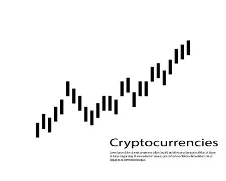 Graph of cryptocurrency. Graphics and analytics of cryptography. vector Stock Illustration