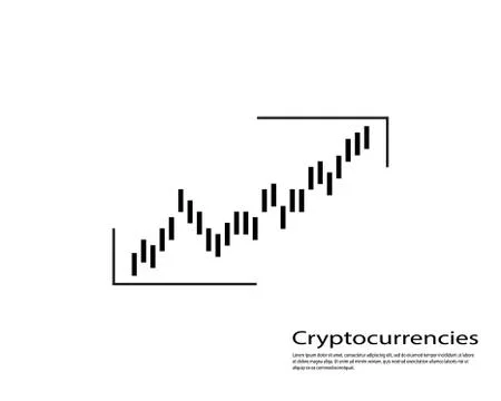 Graph of cryptocurrency. Graphics and analytics of cryptography. vector Illustrazione stock