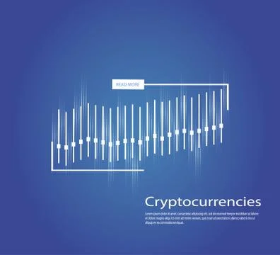 Graph of cryptocurrency. Graphics and analytics of cryptography. vector Illustrazione stock