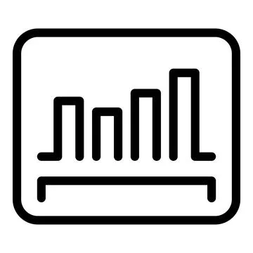 Graph data review icon outline vector. Economic result 스톡 일러스트